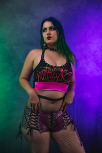 Image 7 of S/M Purple Micro Shorts