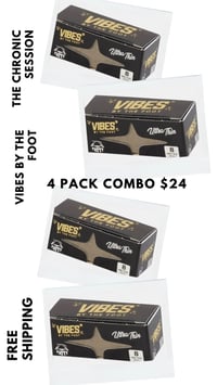 Image 1 of 4pk Vibes By The Foot Rolling Papers