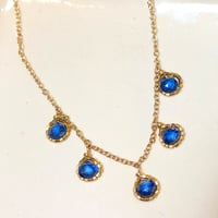 Image 1 of GOLD 5 STONE KYANITE NECKLACE