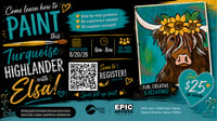 Image 1 of Art Class:  Highlander Cow Painting Workshop