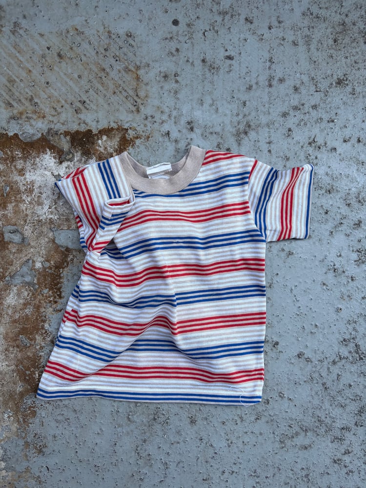 Image of Vintage "tan" Striped Tee 4T