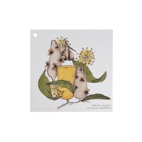 Australian made gift tag - Yellow banksia