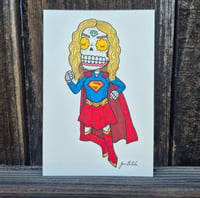 Image 3 of Original Art- Supergirl Calavera 