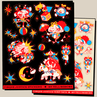 HOLOLIVE CIRQUE JUSTICE STICKERS + TATS