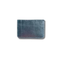 Image 2 of CARD SLIP - METALLIC SILVER LEATHER