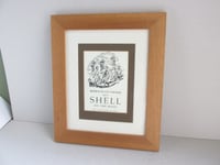 Image 3 of Vintage Shell Petrol Berwick on Tweed Art Print, Small Picture in Wooden Frame