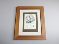 Image 2 of Vintage Shell Petrol Berwick on Tweed Art Print, Small Picture in Wooden Frame