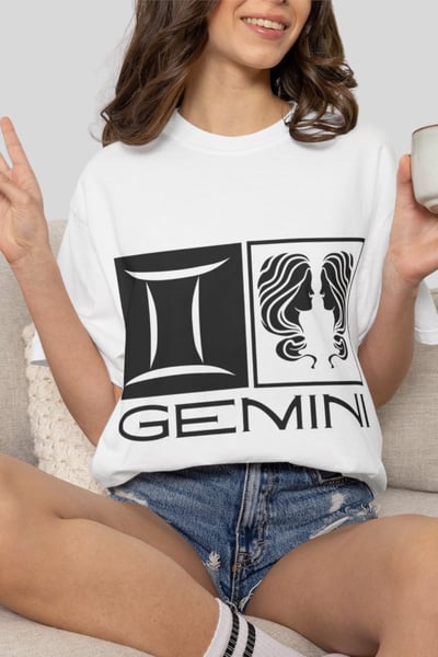 Image of Gemini Zodiac Sign T-Shirt