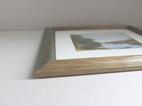 Image 12 of A Quiet River 1872 by James Roberts, Vintage Small Art Print in Wooden Frame