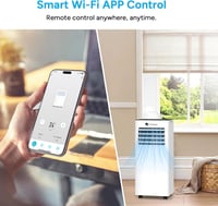 Image 2 of 9000 BTU Portable Air Conditioner with WiFi, Dehumidifier &amp; Fan Function