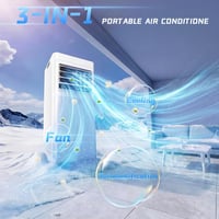 Image 2 of 9000 BTU Portable Air Conditioner with Dehumidifier, Fan, Sleep Mode &amp; Remote Control
