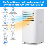 Image 2 of 12000 BTU Portable Air Conditioner with Heating, Dehumidifier, WiFi &amp; Remote Control