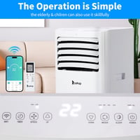 Image 3 of 12000 BTU Portable Air Conditioner with Heating, Dehumidifier, WiFi &amp; Remote Control