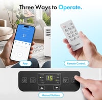 Image 5 of 12000 BTU Portable Air Conditioner with WiFi, Dehumidifier, Sleep Mode &amp; Remote Control
