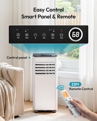 Image 5 of 9000 BTU Portable Air Conditioner with Dehumidifier, Sleep Mode &amp; Remote Control
