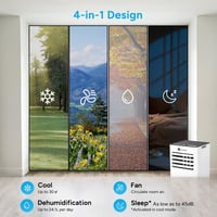 Image 5 of 9000 BTU Portable Air Conditioner with WiFi, Dehumidifier &amp; Fan Function