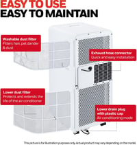 Image 6 of 9000 BTU Portable Air Conditioner with Dehumidifier, Fan Mode &amp; Remote Control