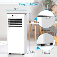 Image 7 of 9000 BTU Portable Air Conditioner with WiFi, Dehumidifier &amp; Fan Function