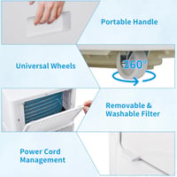 Image 9 of 12000 BTU Portable Air Conditioner with Heating, Dehumidifier, WiFi &amp; Remote Control