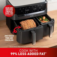 Image 3 of Tefal Easy Fry Dual Zone Digital Air Fryer, 2 Drawers, 8.3L, 8in1, Air Fry, Extra Crisp, Roast, B...