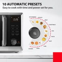 Image 5 of TOSHIBA Air Fry Auto Menu Combo 5-IN-1 26L Countertop Microwave Oven, Broil, Bake, Combi