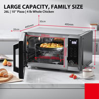 Image 6 of TOSHIBA Air Fry Auto Menu Combo 5-IN-1 26L Countertop Microwave Oven, Broil, Bake, Combi
