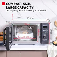 Image 8 of TOSHIBA 26L Air Fry Auto Menu Combo 6-in-1 900W Microwave Oven With Steamer in Morandi Grey