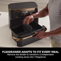 Image 2 of Ninja Foodi FlexDrawer Air Fryer, Dual Zone with Removable Divider, Large 10.4L Drawer, 7-in-1