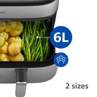 Image 5 of Philips Air Fryer 5000 Series Dual Basket with Steam – 9L Capacity, RapidAir Plus Technology