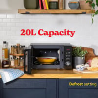 Image 6 of Russell Hobbs RHM2076B 20 Litre 800 W Black Digital Solo Microwave with 5 Power Levels