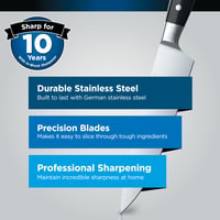 Image 4 of Ninja Foodi StaySharp Knife Block with Integrated Sharpener, 5-Piece Knife Set includes Chef