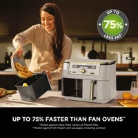 Image 4 of Ninja MAX Dual Zone Digital Air Fryer, 2 Drawers, 9.5L, 6-in-1, Uses No Oil, Air Fry, Max Crisp