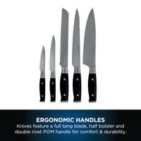 Image 6 of Ninja Foodi StaySharp Knife Block with Integrated Sharpener, 5-Piece Knife Set includes Chef