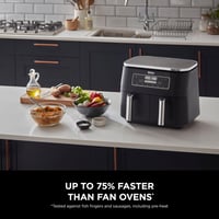 Image 6 of Ninja Foodi Dual Zone Digital Air Fryer, 2 Drawers, 7.6L, 6-in-1, Uses No Oil, Air Fry, Max Crisp...