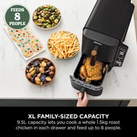 Image 7 of Ninja Double Stack XL Air Fryer, Vertical Dual Drawer Air Fryer with 4 cooking levels, 2 Drawers ...