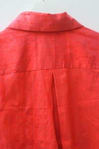 Image 5 of Coral Red Silk Shirt