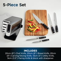 Image 9 of Ninja Foodi StaySharp Knife Block with Integrated Sharpener, 5-Piece Knife Set includes Chef