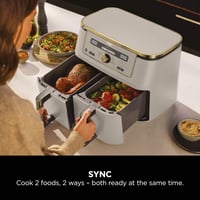 Image 8 of Ninja MAX Dual Zone Digital Air Fryer, 2 Drawers, 9.5L, 6-in-1, Uses No Oil, Air Fry, Max Crisp