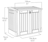 Image 3 of Keter Store It Out Midi Outdoor Garden Storage Shed, Black and Grey, 130 x 74 x 110 cm