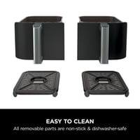 Image 10 of Ninja Foodi Dual Zone Digital Air Fryer, 2 Drawers, 7.6L, 6-in-1, Uses No Oil, Air Fry, Max Crisp...