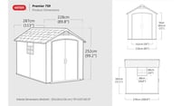 Image 4 of Keter Premier Plastic Garden Shed 7.5 x 9ft - Grey