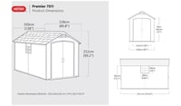 Image 4 of Keter Premier Plastic Garden Shed 7.5 x 11ft - Grey