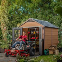 Image 3 of Keter Newton 7 x 9ft Double Door Outdoor Apex Plastic Garden Shed