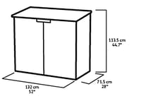 Image 6 of Keter Store it Out Nova Outdoor Garden Storage Shed, 32 x 71.5 x 113.5 cm, Light Grey with Dark G...