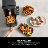 Image 12 of Ninja Double Stack Air Fryer, Vertical Dual Drawer Air Fryer with 4 cooking levels, 2 Drawers and...