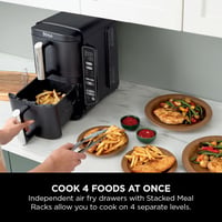 Image 13 of Ninja Double Stack Air Fryer, Vertical Dual Drawer Air Fryer with 4 cooking levels, 2 Drawers and...