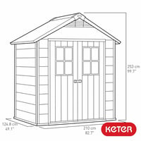 Image 7 of Keter Oakland Shed 7.5 x 4ft - Grey