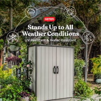 Image 9 of Keter Premier Shed Outdoor Resin Storage Shed with Shelf Brackets for Patio Furniture, Pool