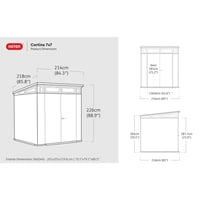Image 6 of Keter Cortina Shed 7 x 7ft - Grey