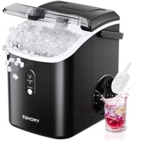 Image 1 of EUHOMY Nugget Ice Maker, Chewable Pellet Ice Machine with Handle, Ready in 6 Mins, 15.5kg/24H